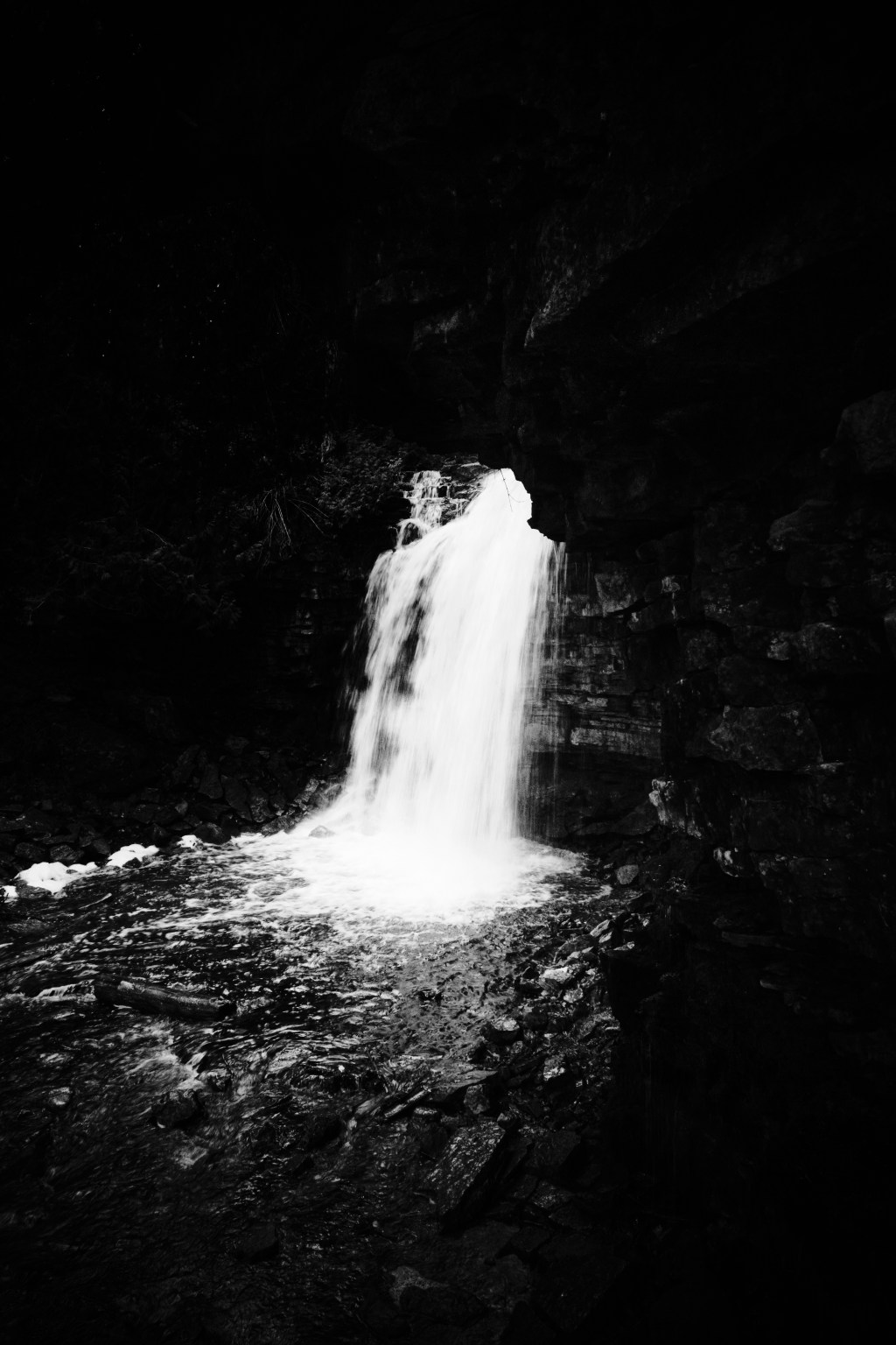 Evening’s Whisper by the Winter&nbsp;Waterfall